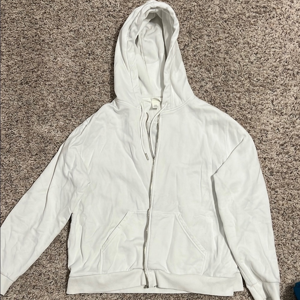 H&M White Teddy Jacket